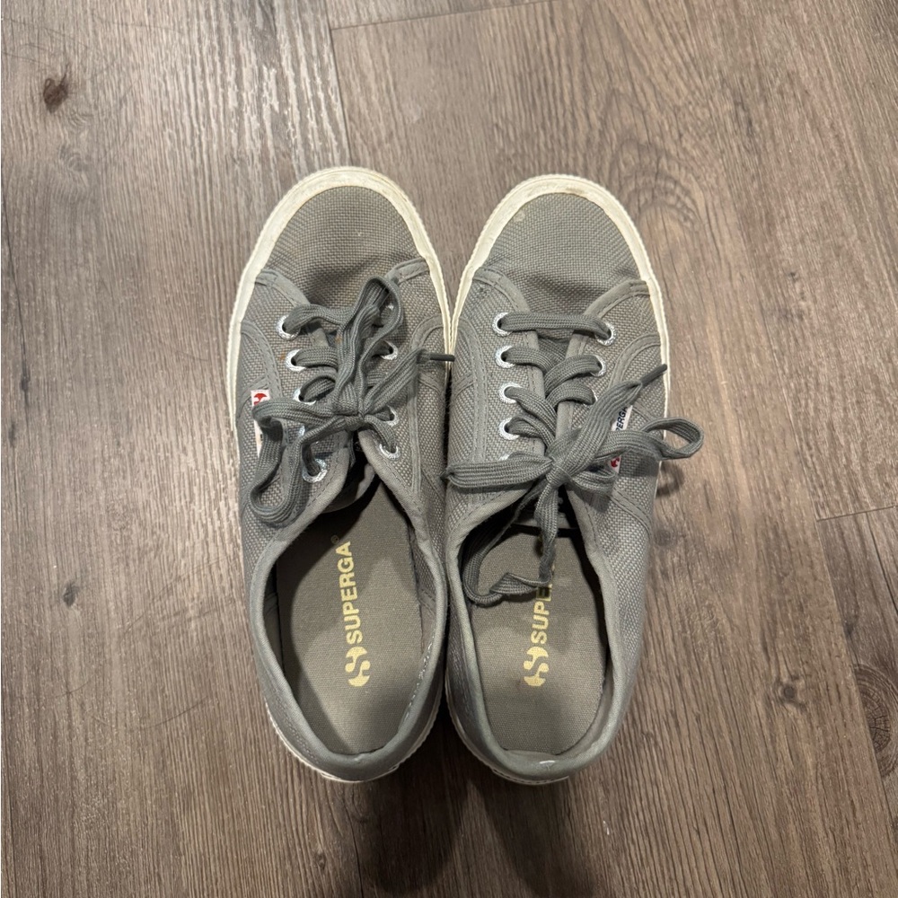grey superga sneakers